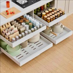 PAKETA Expandable Pull Out Cabinet Organizer (4 Pack)