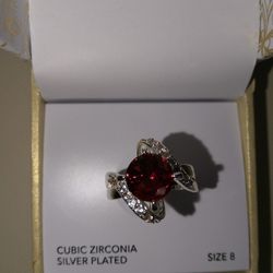 Sliver & Ruby Charter Club Ring 