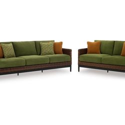 2 Pc Outdoor Sofa and Loveseat