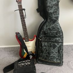 Roland Mini Cube Amp With Custom Guitar