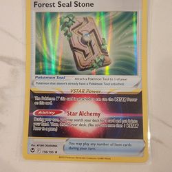 Forest Seal Stone 156/195 - Silver Tempest - Pokemon TCG - Rare Holo - NM