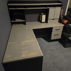 Heavy L Shape Hutch Desk