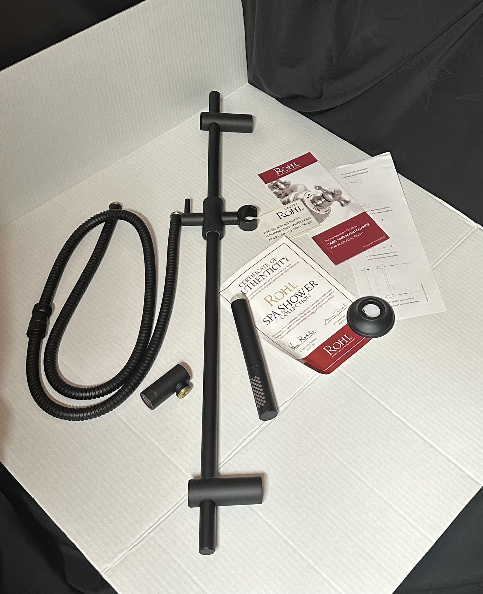 ROHL 1600MB COMPLETE SLIDING RAIL "MODERN" IN BRASS CALFLEX ROHL MATTE BLACK