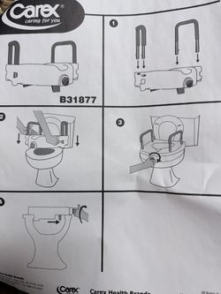 New CareX Raised Toilet Seat With Handle