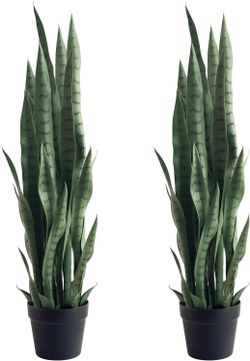 2 Packs Artificial Snake Plant 3Ft Tall