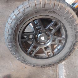 18 Black Rims 6 Lug 6x139 On Used Tires 265 65 18 