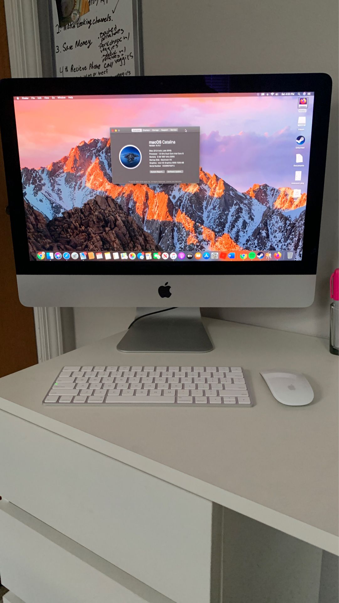 iMac 21.5” (Late 2015 Edition) with Magic Mouse + Keyboard