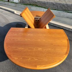 Danish Teak Mid Century Dining Table 