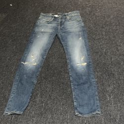 G Star Ripped Denim Jeans