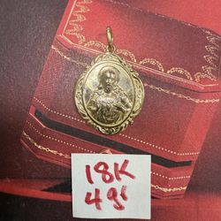 18K Solid Gold Pendant For Wedding 4Gr