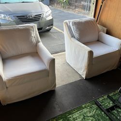 Two Bella Swivel Armchairs