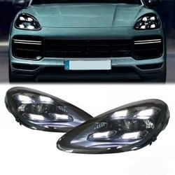 Porsche Cayenne Matrix LED Laser DRL Headlights Assembly 2015-2018 a pair 
