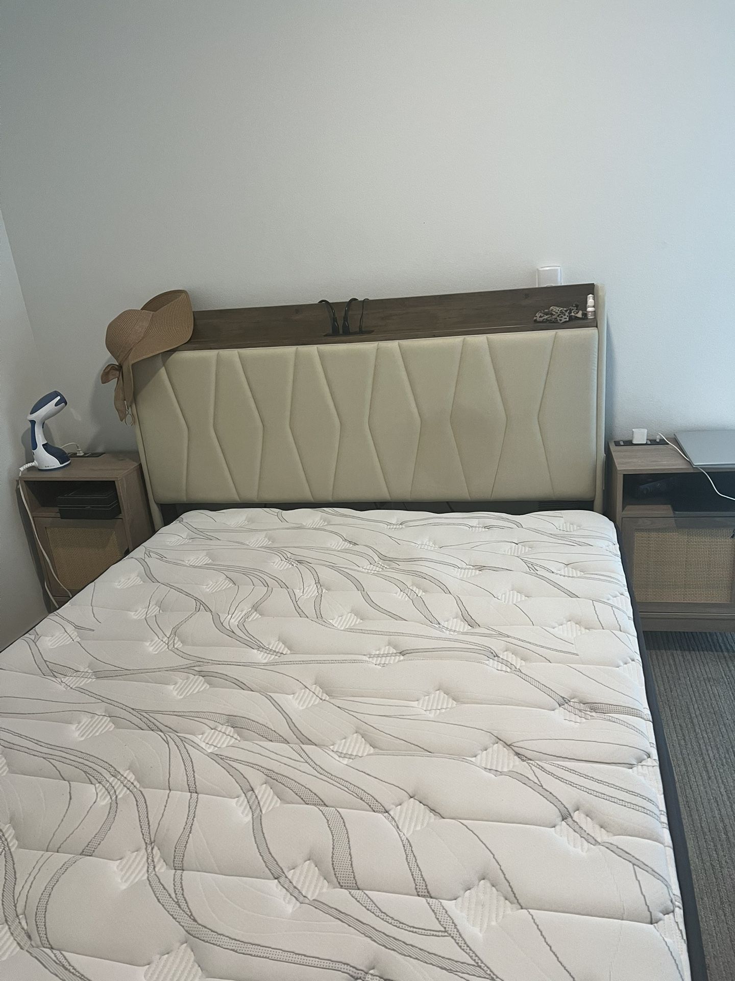 Queen Bed frame With mattress