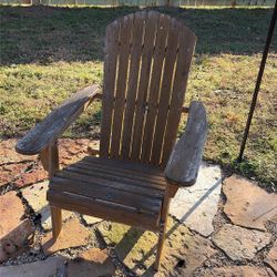 Set Of Six Outdoor Wooden Adirondack Chairs 