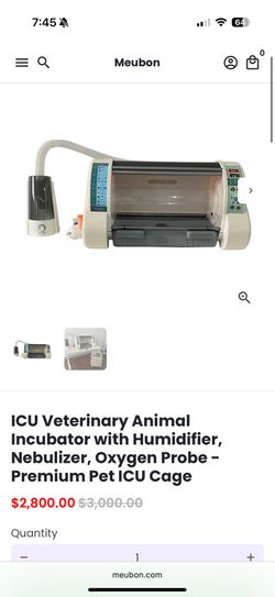 ICU Veterinary Animal Incubator