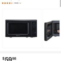 Brand New 0. 7 cu. ft. Countertop Microwave in Black with Gray Cavity