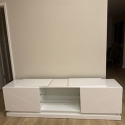 63”  White TV Stand - Fresh out the box