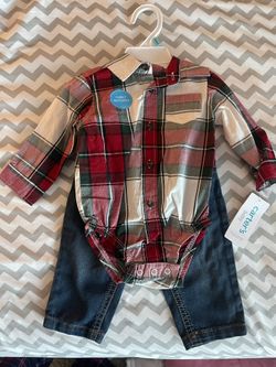Brabd New Carters 6 Months Suspenders Outfit
