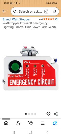 Emergency light ining control unit set 10