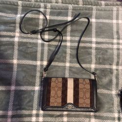 Coach Signature Stripe Crossbody Bag