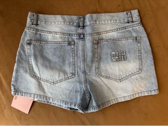 Miu miu denim shorts size L fits M