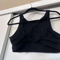 Aerie Black Strappy Sports Bra