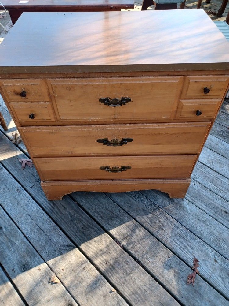 Solid Wood Three Drawer Dresser