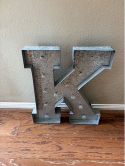 K metal light up wall sign decor—20”