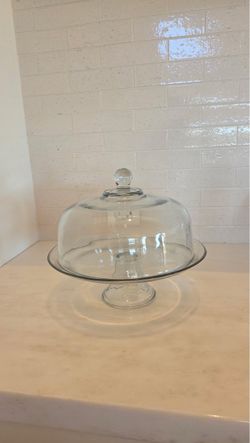 Williams Sonoma 2-in-1 Glass Domed Cake Stand & Punch Bowl