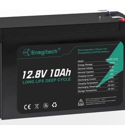 12V 10Ah LiFePO4 Lithium Battery, 2000+ Deep Cycles Rechargeable Battery, Built-in 10A BMS,