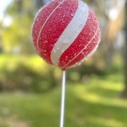 Jumbo Peppermint Lollipop Pick Ornament Christmas Tree Decoration Holiday Decor