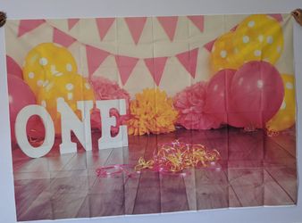 First Birthday Photo Backdrop 