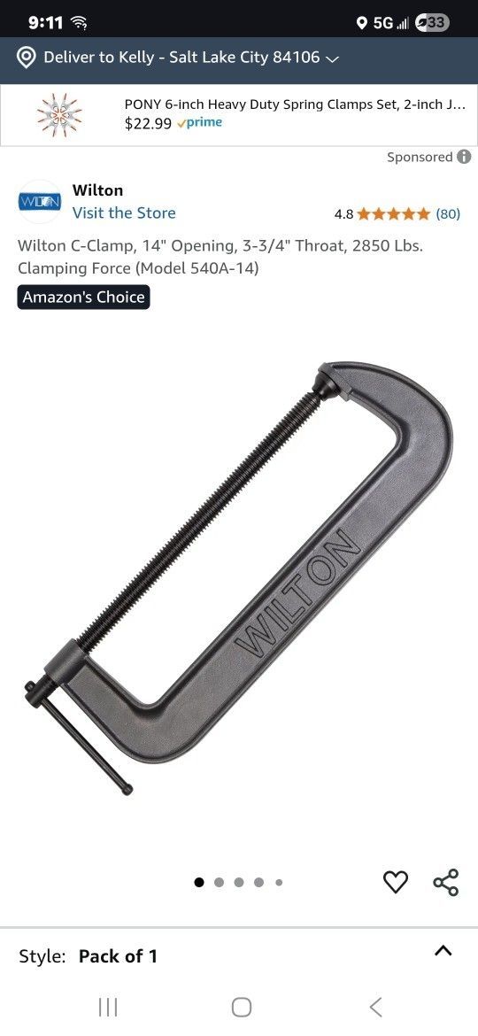 METAL WILTON C- CLAMP