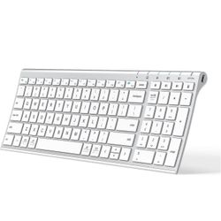 ⌨️ iClever BK10 Bluetooth Keyboard – Silver