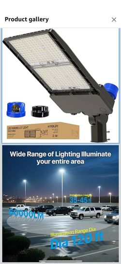 LED Parking Lot Lights Outdoor - 400W 60000lm UL Listed Led Parking Lights Dusk to Dawn - 5000K Slip Fitter Mount LED Pole Light for Stadium Street Ba