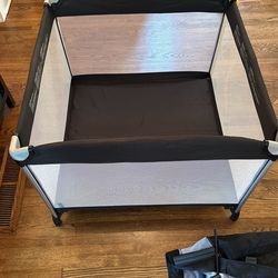 Joovy Room2 Playard Portable Playpen & Twin Nursery Center