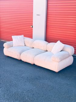 Free Delivery 🚚 - Modular Boucle Sectional Sofa
