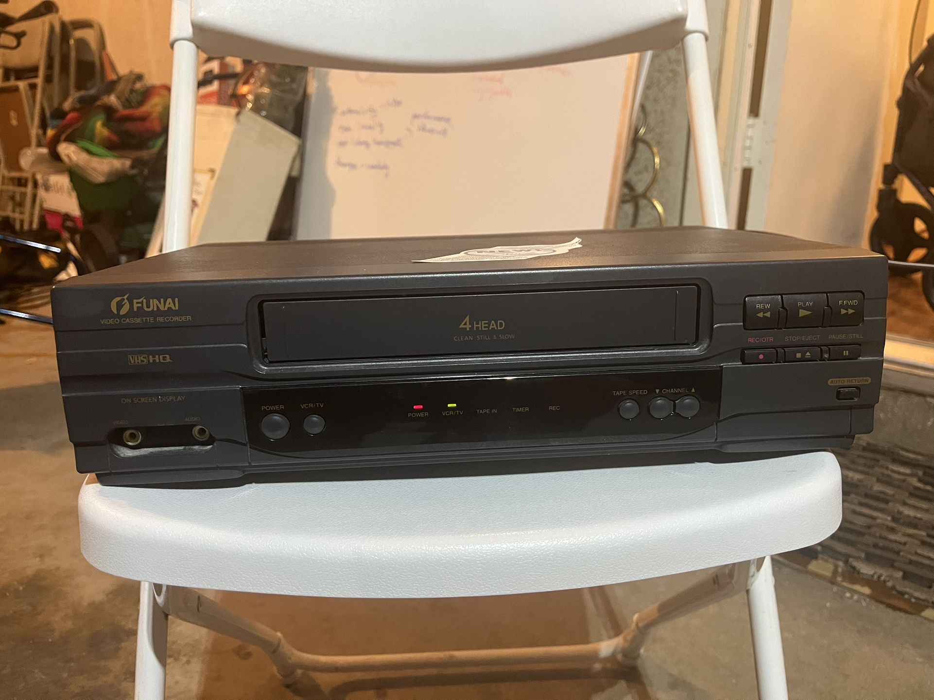 Funai F2840L VCR VHS Player Video Cassette Recorder 4-Head  No Remote - POWERS ON