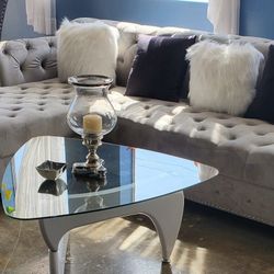 Grey Velvet Sectional Take Home With $39 Down 