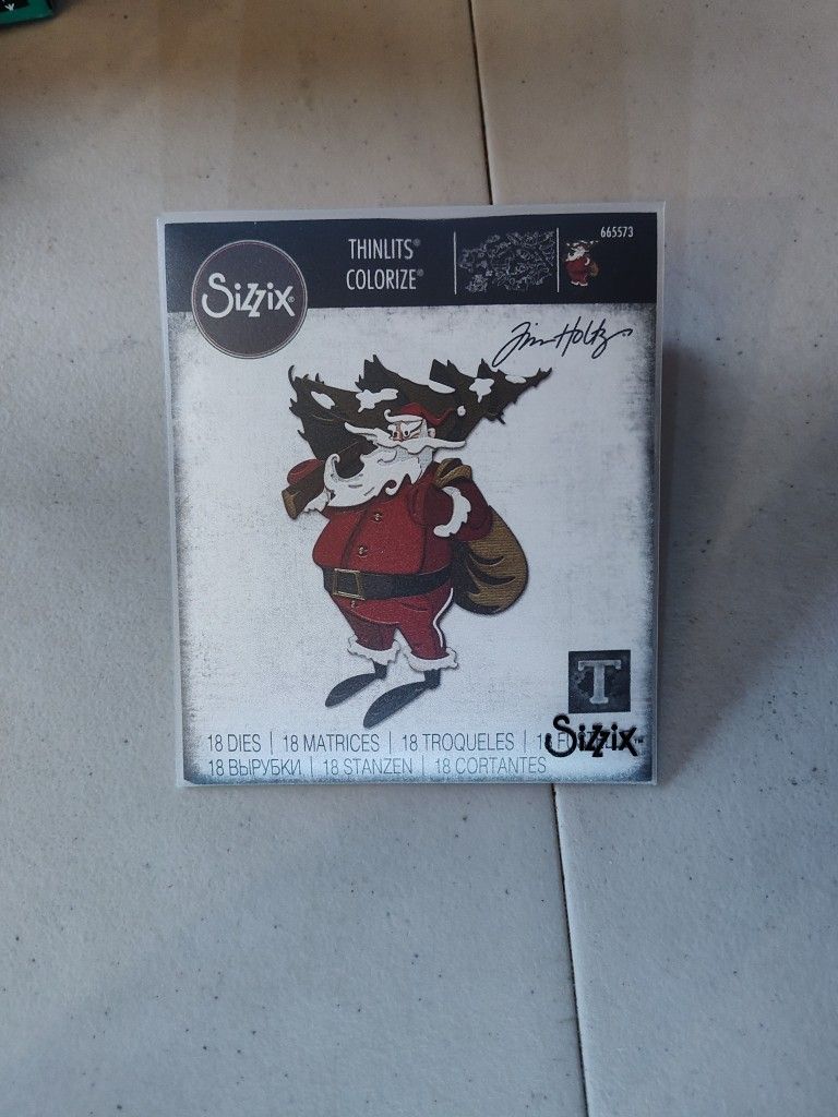 Tim Holtz Sizzix Alterations Thinlets Dies - Woodland Santa