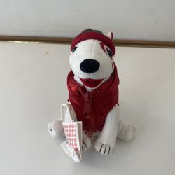 Target Dog Bullseye Plush Winter Bennie And Vest With Shopping Bag Stuffed Toy