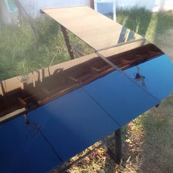 Black Glass 3 Piece Desk 