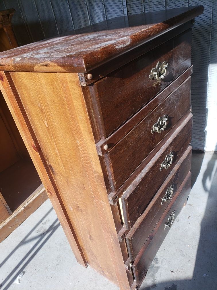 Old Solid wood dresser.