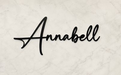 Metal Name sign decor
