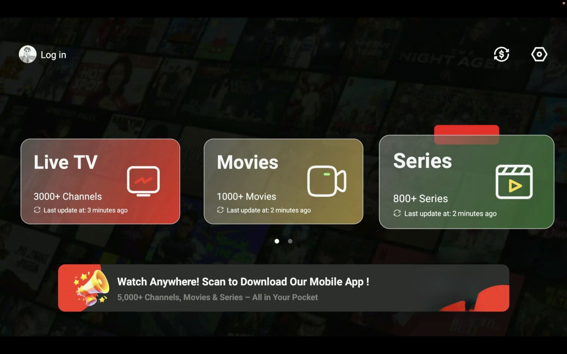 Live TV, Movies, Series & Sports