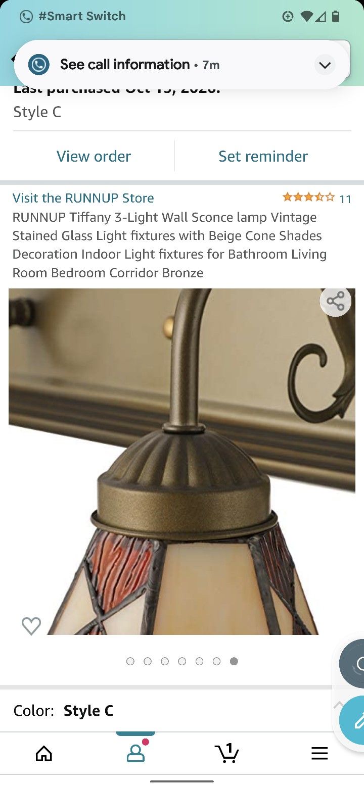 Two Tiffany Bathroom Lights