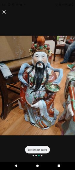 Vintage Chinese Porcelain Feng Shui Fuk Good Luck Health,happiness