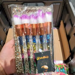 7pcs makeup brush set with cosmetic bag