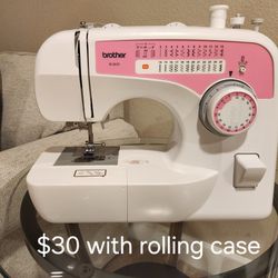 Brother Sewing Machine with Rolling Case - $30!