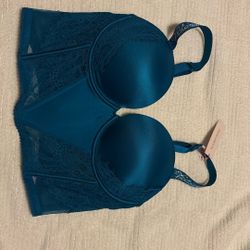 Push Up Corset Top Blue Size 34D